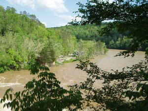 Notice how close the water is to the basement of the visitor center...