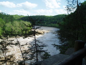 Another view of the falls from further down the trail.