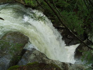 We took a higher trail and made our way to the top of the falls. Talk about a lot of water coming over that little falls!