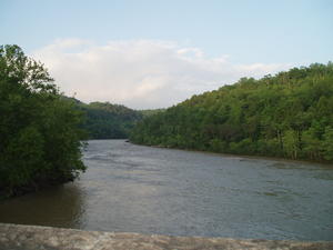 View of Cumberland River from the bridge.