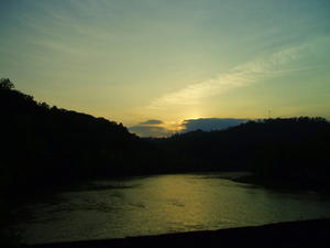 Sunset from on top of the bridge.