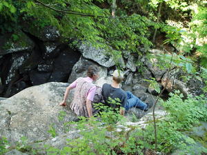 Mom and Daniel looking down at everyone.