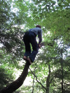 Titus being a monkey, as usual.