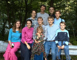 Our whole group (3/4 of them spent the night at our house!)