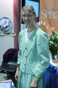 Kristina working the Feeding His Lambs booth. It was a lot of work, but so much fun!