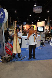 Some musicians from Bolivia serenaded us with beautiful music along one of the aisles.