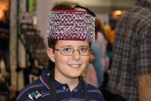Trying on a Turkish hat!
