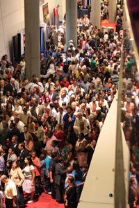 Here's what the halls looked like the last weekend. Poor Daniel was at one of those booths on the left, trying to keep from getting trampled!