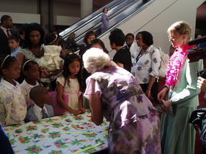 Sabbath morning, Kristina was one of the speakers for Primary Sabbath School.