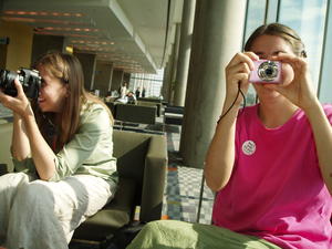 Chelsey and Elisabeth taking photos