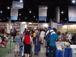 View straight ahead, while standing at our booth.
