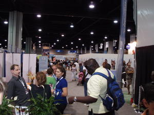 View to the left. That was Spectrum's booth on that side of us.