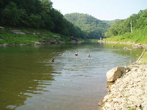 The weather was SO hot this summer at home, that we went swimming a lot!