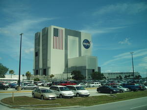 The bus tour was fabulous! This is the parking garage for the space shuttle.