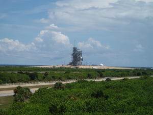 The shuttle launch pad