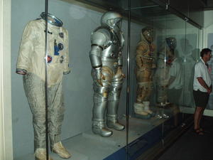 Kristina was intrigued by the space suits--some of those look like knight armor!