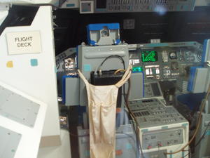 the control panel in the shuttle