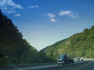 Coming back home through the Smokies--this time it was blue skies!