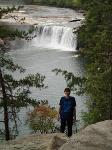 Lucas enjoying the view of Cumberland Falls from Eagle Falls trail