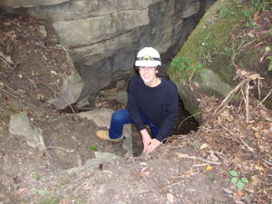 Meanwhile, while Kristina was still at the retreat on Sunday, Daniel and Lucas decided to go caving!