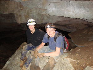 Lucas and Jimmy all nicely muddy.