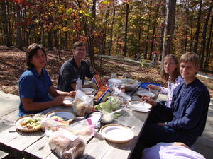 Another Sabbath with the Klingbeils! This time a picnic and hike at Natural Arch.
