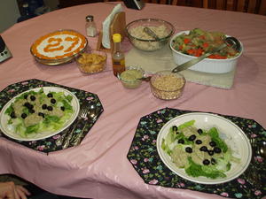 and a nice meal for two. (Lucas spent the evening at a ball game)