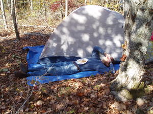 After the wedding, we camped with our dear friends, Israel and Kyla. Can you tell Daniel is tired after the long wedding weekend?