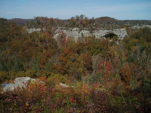 Nice view of the Natural Arch with all the fall colors (the camera doesn't do it justice)