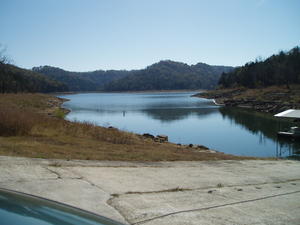 The reflection was pretty on the lake, so we stopped for a photo on our way home.