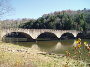 Moonbow bridge at Cumberland Falls