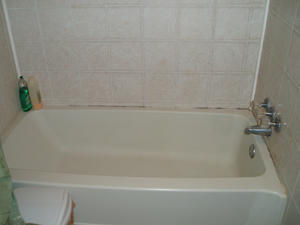 Our old bathtub and rotting wallboard needed replacing, so we asked our friend Randy to help us.