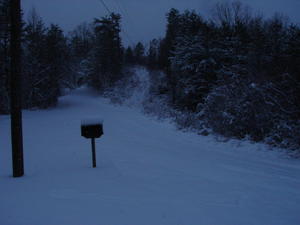 Our driveway, before it was plowed.