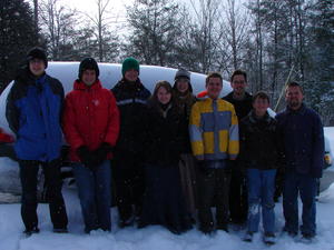 Here's the group of colporteurs who were staying at our house, and who were stranded for a snow day because of all that white stuff!