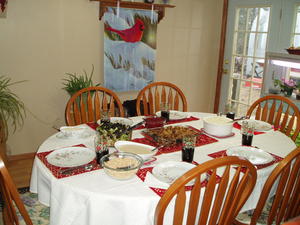 Back home again, this is Christmas dinner at our house.