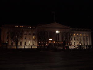 One of DC's buildings at night. Unfortunately, we didn't get any pictures of GYC or our friends there, so that part is going to be left to your imagination....