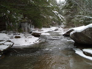 Creek coming down.