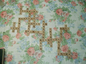 Daniel and Kristina's version of Sweetheart Scrabble. ;)