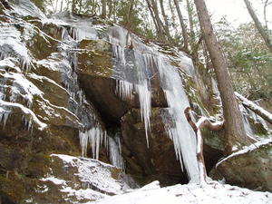 The next week was cold too, so we headed off to Yahoo Falls to see the ice there.