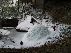 Lucas (bottom) and Daniel (Right) had fun climbing all around it. That pile of ice was massive!