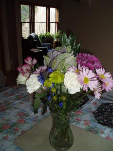 Daniel's spring bouquet of flowers to brighten the snowy winter weather. :)