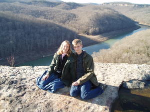 Kristina and Daniel enjoying the view.