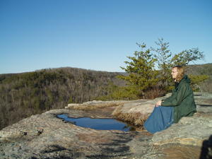 Kristina enjoying the wonders of God's creation.