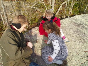 Daniel entertaining the girls.