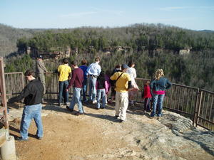 Others in the group enjoying the view.