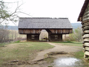 And another double-decker barn, with overhangs on each side AND the middle!