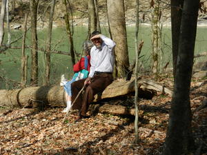 Simmons hiked with us too.