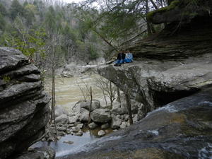 David showing Kristina B his favorite resting place. :)