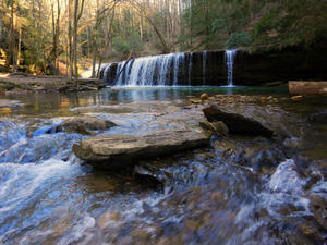 Destination reached--Beautiful view of Princess Falls from the creek.