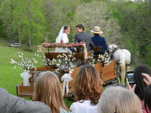 We walked behind them down the hill, singing scripture songs.